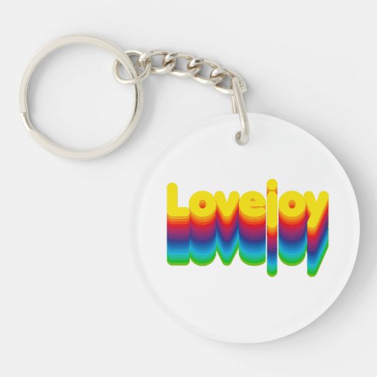 Rainbow Layers Lovejoy Naam Label Sleutelhanger (Voorkant)