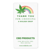Rainbow Leaf White CBD Box Packaging Labels (Voorkant)