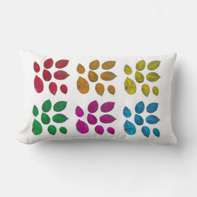 Rainbow Leaves American MoJo Pillow Kussen (Voorkant)