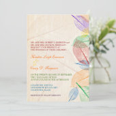 Rainbow Leaves Wedding Kaart (Staand voorkant)