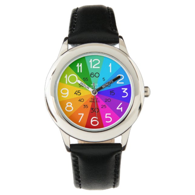 Rainbow Leer om te vertellen Tijd Kinder horloge (Voorkant)