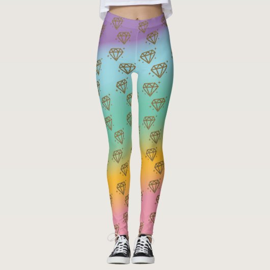 Rainbow-Leggings voor diamanten Leggings (Voorkant)