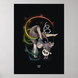 RAINBOW LEMUR van Alexandra Dikaia Poster