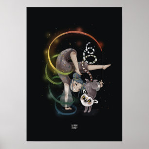 RAINBOW LEMUR van Alexandra Dikaia Poster