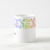 Rainbow Leo Star Sign Border Gepersonaliseerde mok (Center)