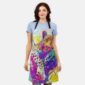 Rainbow Leopard All-Over Print Schort (Gedragen)