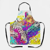 Rainbow Leopard All-Over Print Schort (Voorkant)