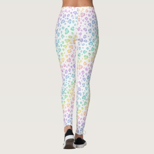 Rainbow Leopard Animal Print Leggings (Achterkant)