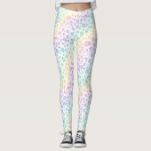 Rainbow Leopard Animal Print Leggings (Voorkant)