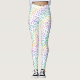 Rainbow Leopard Animal Print Leggings