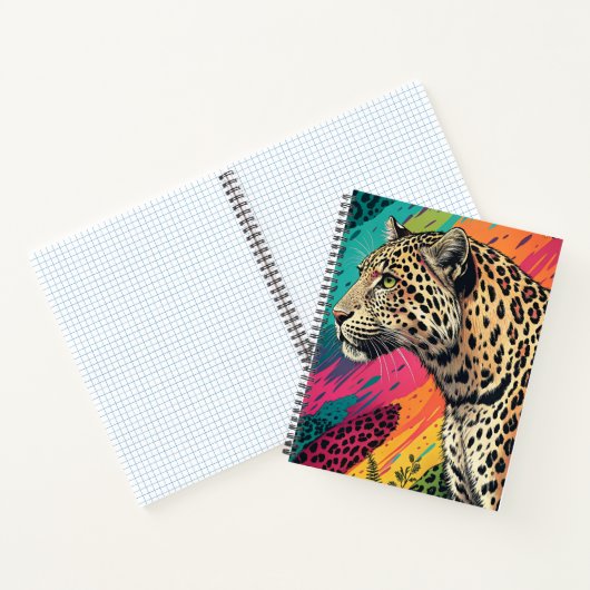 Rainbow Leopard Art Notitieboek (Binnen)