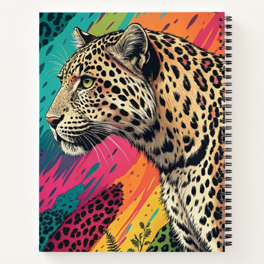 Rainbow Leopard Art Notitieboek (Achterkant)