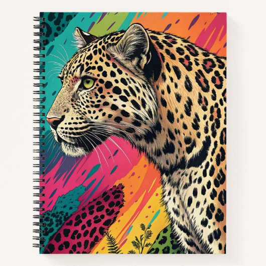 Rainbow Leopard Art Notitieboek (Voorkant)