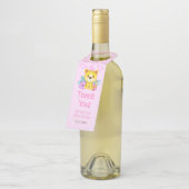 Rainbow Leopard Baby shower Dank u wel Flessenhanger (Schuin)