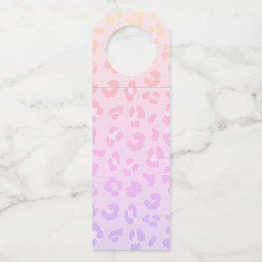 Rainbow Leopard Baby shower Dank u wel Flessenhanger (Achterkant)