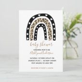 Rainbow Leopard Baby shower Invitation Kaart (Staand voorkant)