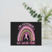 Rainbow Leopard Breast Cancer Bewustheid Oktober W Briefkaart (Staand voorkant)