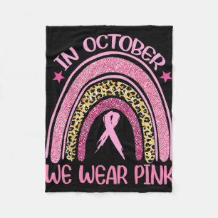 Rainbow Leopard Breast Cancer Bewustheid Oktober W Fleece Deken