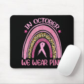 Rainbow Leopard Breast Cancer Bewustheid Oktober W Muismat (Met muis)