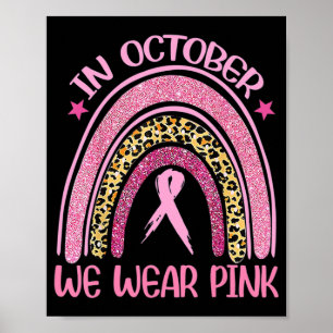 Rainbow Leopard Breast Cancer Bewustheid Oktober W Poster