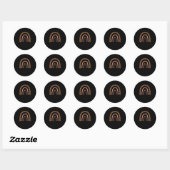 Rainbow Leopard Community Gezondheidswerker Vrouwe Ronde Sticker (Vel)