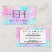 Rainbow Leopard Iridescent Professional Salon Visitekaartje (Voorkant / Achterkant)
