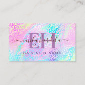 Rainbow Leopard Iridescent Professional Salon Visitekaartje (Voorkant)
