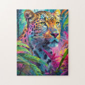 Rainbow Leopard Kleurrijke Moderne Abstracte Kunst Legpuzzel (Verticaal)