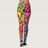 Rainbow Leopard Leggings Animal Print Jaguar (Achterkant)