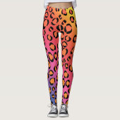 Rainbow Leopard Leggings Animal Print Jaguar (Voorkant)