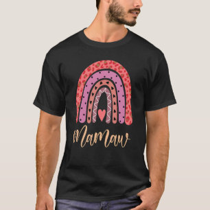 Rainbow Leopard Mamaw Moederdag voor vrouwen T-shirt
