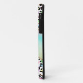 Rainbow Leopard Monogram & Naam Case-Mate iPhone Case (Achterkant/links)