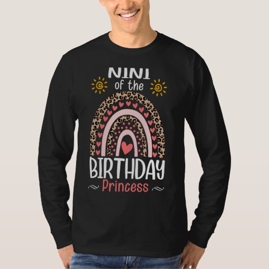 Rainbow Leopard Nini van de Birthday Princess Moth T-shirt (Voorkant)