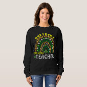 Rainbow Leopard One Lucky 3rd Grade Teacher St Pat Trui (Voorkant volledig)