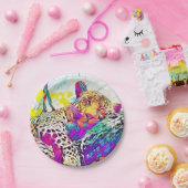 Rainbow leopard Paper Bord (Feest)