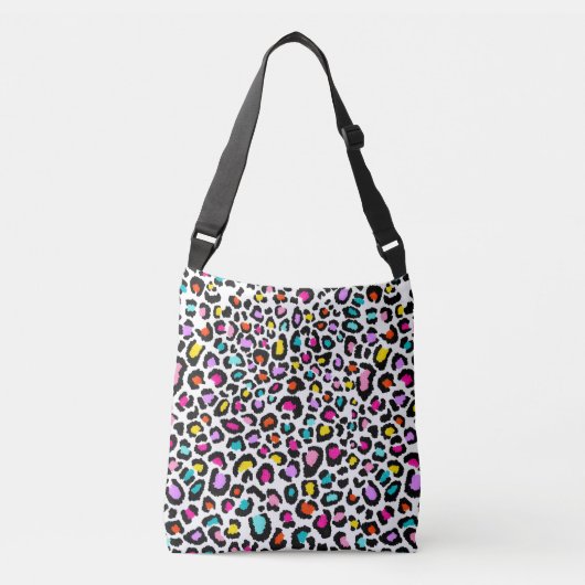 Rainbow Leopard Pattern Crossbody Tas (Voorkant)