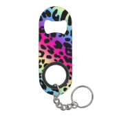 Rainbow Leopard Pattern Mini Flessenopener (Achterkant)