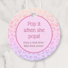 Rainbow Leopard Pop het als ze Pop Bedankjes Labels