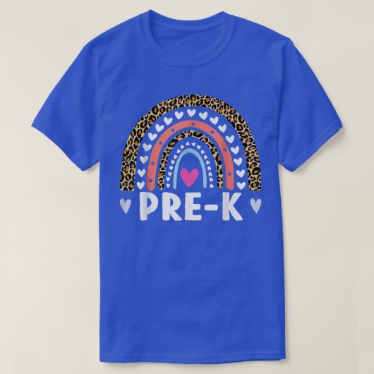 Rainbow Leopard Prek terug naar schoolleraar stude T-shirt (Design voorkant)