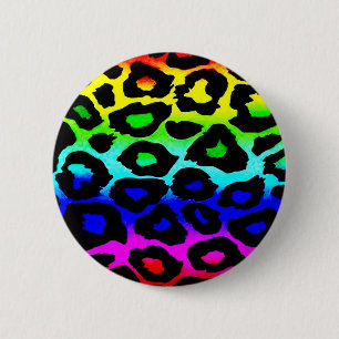 rainbow_leopard_print-altered ronde button 5,7 cm