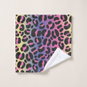 Rainbow Leopard Print Bad Handdoek (Wasdoekje)