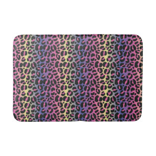 Rainbow Leopard Print Badmat