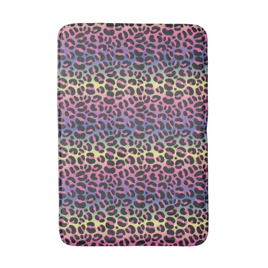 Rainbow Leopard Print Badmat (Voorkant Verticaal)