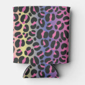 Rainbow Leopard Print Blikjeskoeler (Voorkant)