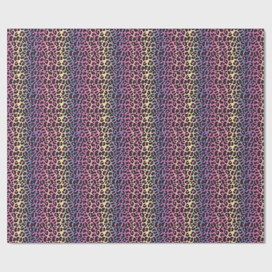 Rainbow Leopard Print Cadeaupapier (Vlak)