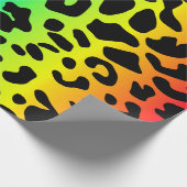 Rainbow Leopard Print Cadeaupapier (Hoek)