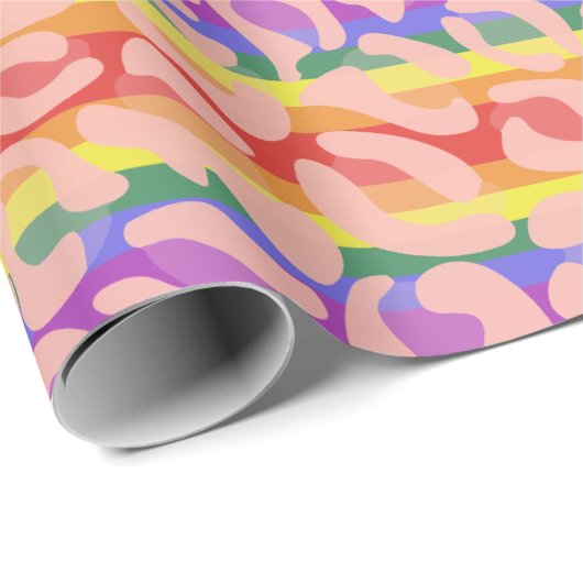 Rainbow Leopard Print Cadeaupapier (Rol Hoek)