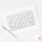 Rainbow Leopard Print Collectie - Grijs Rechthoekige Sticker (Envelop)
