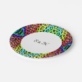 Rainbow Leopard Print Design Papieren Bordje (Gekanteld)