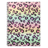 Rainbow Leopard print esthetisch Cheetah Patroon Notitieboek (Voorkant)